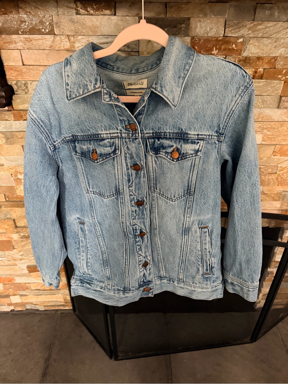 Madewell Light Blue Oversized Denim Trucker Jacket